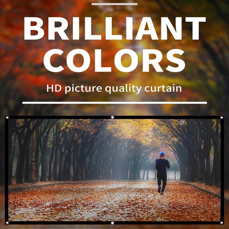 StepOK Projector Screen, White Projector Screen, 16:9 No Crease Home Theater Foldable Projection Screen 60"|72"|84"|100"|120"|150" - Image 3